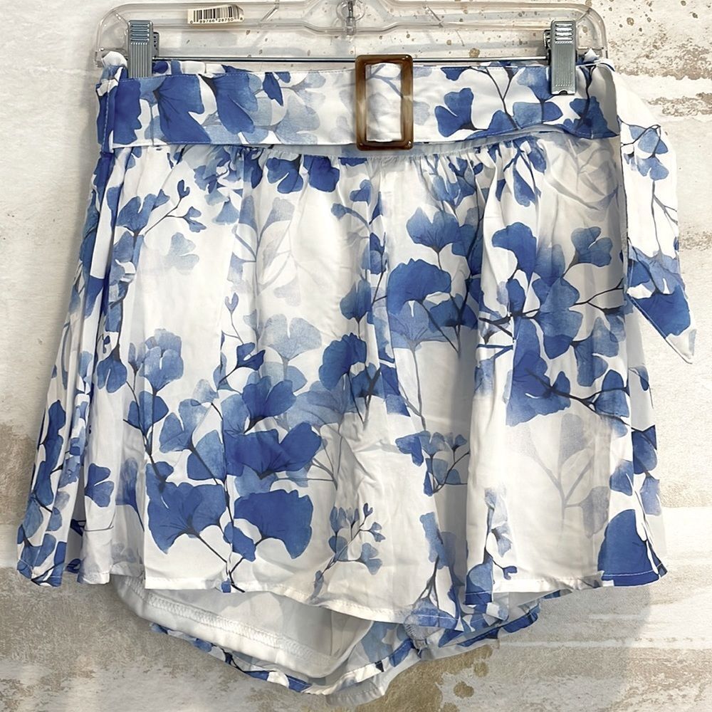 Blue Floral Sexy Shorts By Chicways